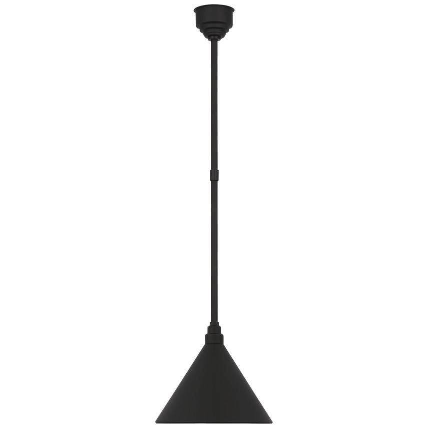 Visual Comfort Signature Academy Pendant 12.5 Conical Savannah Pendant Matte Black