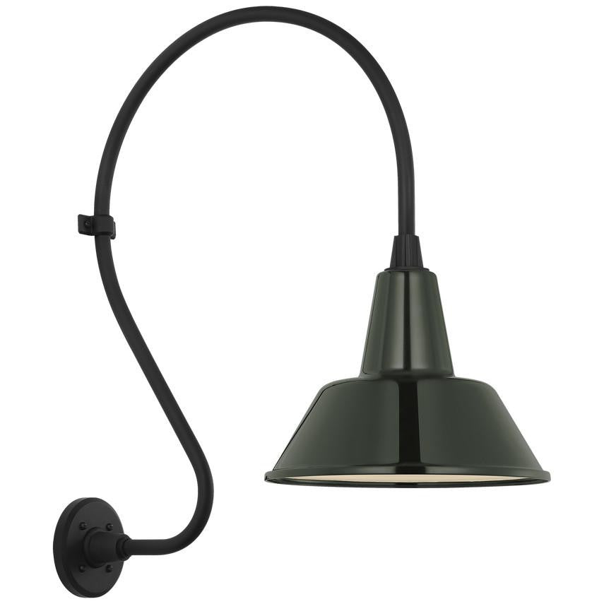 Visual Comfort & Co. Signature Collection Academy 18" Larrabee Barn Light, Visual Comfort & Co. Signature Collection TOB 2805MBK/S1-G N24ZV