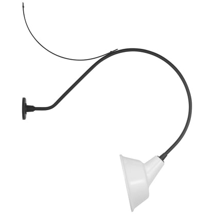 Visual Comfort & Co. Signature Collection Academy 36" Anchored Larrabee Barn Light, Visual Comfort & Co. Signature Collection TOB 2807MBK/S3-WHT N2230