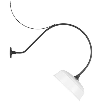 Visual Comfort & Co. Signature Collection Academy 36" Anchored Larrabee Barn Light, Visual Comfort & Co. Signature Collection TOB 2807MBK/S7-WHT N242C
