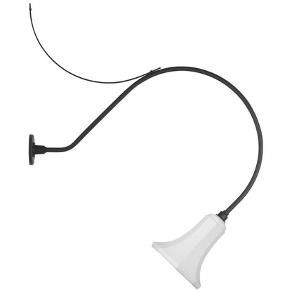 Visual Comfort & Co. Signature Collection Academy 36" Anchored Larrabee Barn Light, Visual Comfort & Co. Signature Collection TOB 2807MBK/S9-WHT N242E