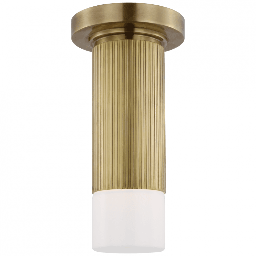 Visual Comfort Signature Ace Mini Monopoint Flush Mount Hand-Rubbed Antique Brass