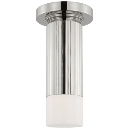 Visual Comfort & Co. Signature Collection Ace Mini Monopoint Flush Mount, 1-Light, LED, Polished Nickel, 10.75"H (TOB 4350PN-WG D03R2)