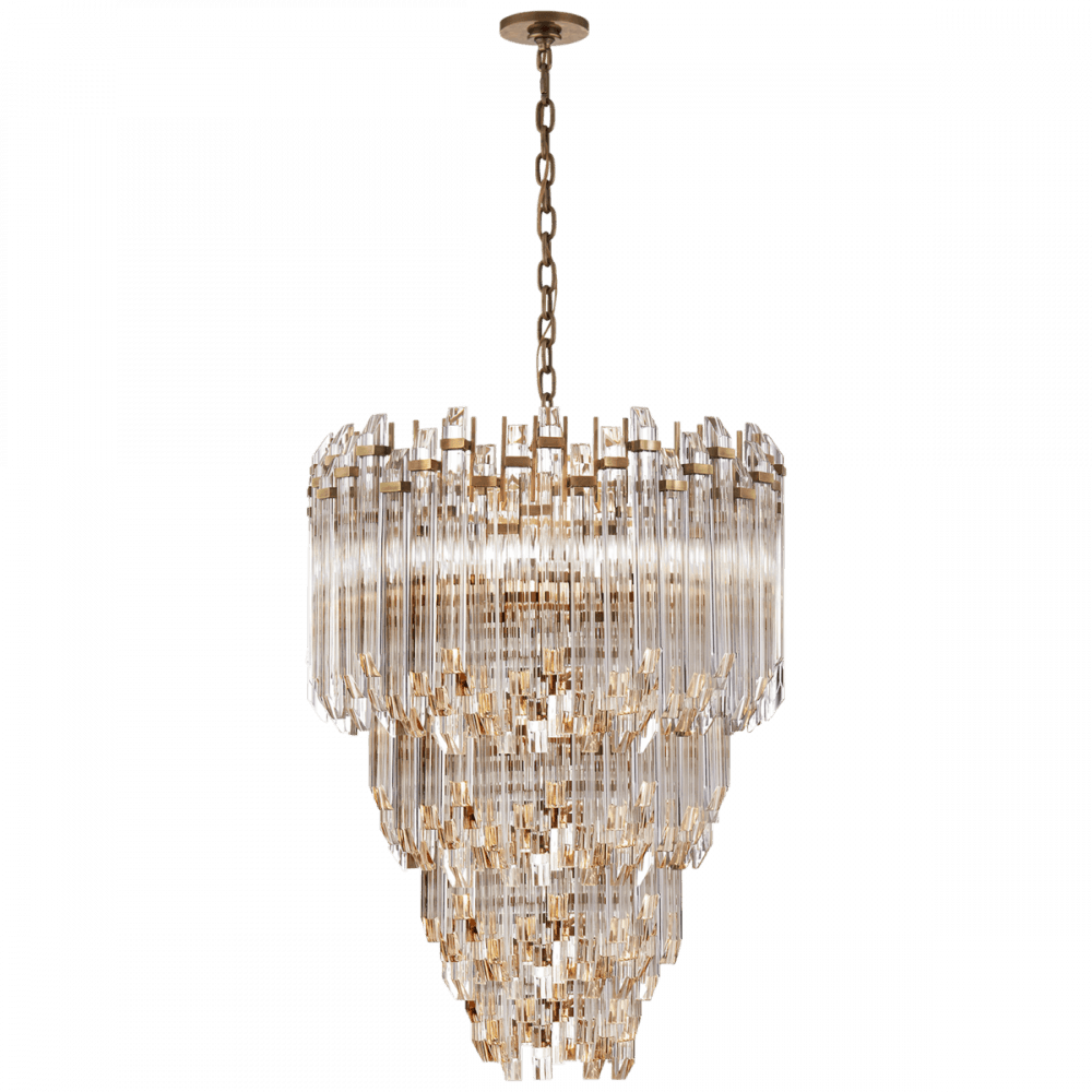 Visual Comfort Signature Adele Chandelier Polished Nickel with Clear Acrylic