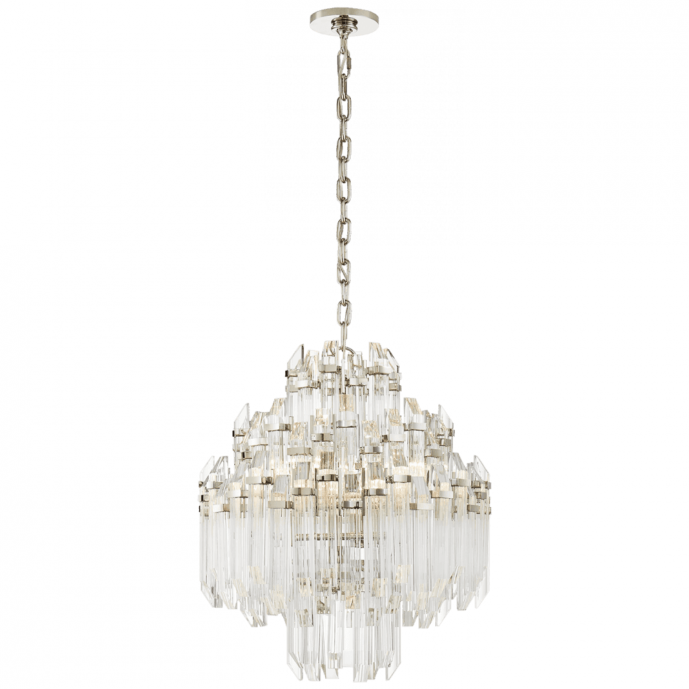 Visual Comfort Signature Adele Chandelier Polished Nickel with Clear Acrylic