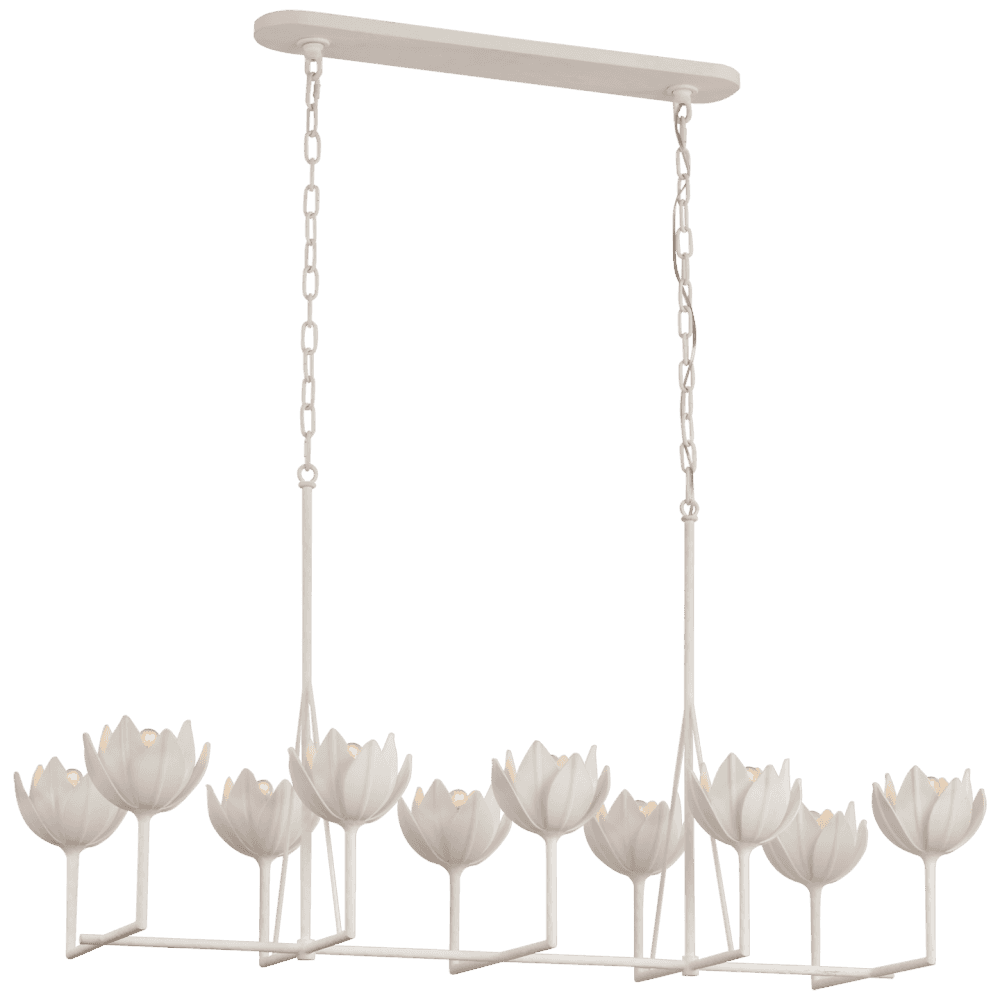 Visual Comfort Signature Alberto Large Linear Chandelier Plaster White