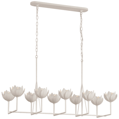 Visual Comfort Signature Alberto Large Linear Chandelier Plaster White