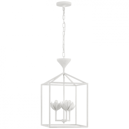 Visual Comfort Signature Alberto Small Open Cage Lantern Plaster White