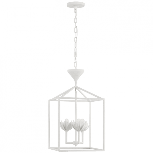 Visual Comfort Signature Alberto Small Open Cage Lantern Plaster White