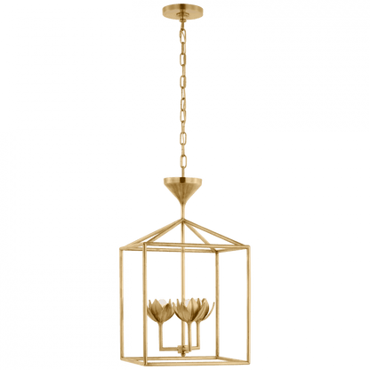 Visual Comfort Signature Alberto Small Open Cage Lantern Antique-Burnished Brass