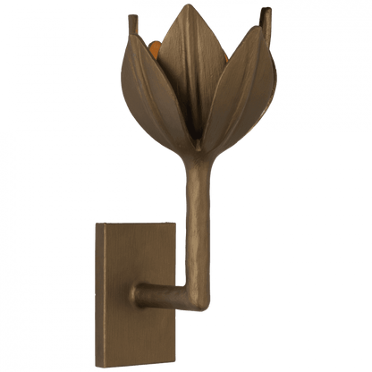 Visual Comfort Signature Alberto Small Sconce Antique Bronze Leaf