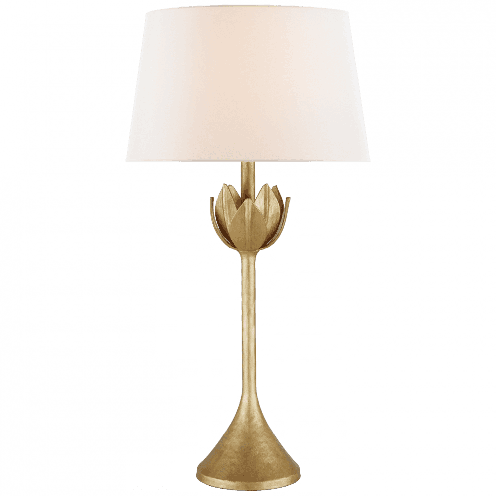 Visual Comfort Signature Alberto Large Table Lamp Antique Bronze Leaf