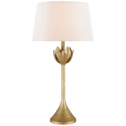 Visual Comfort Signature Alberto Large Table Lamp Antique Bronze Leaf