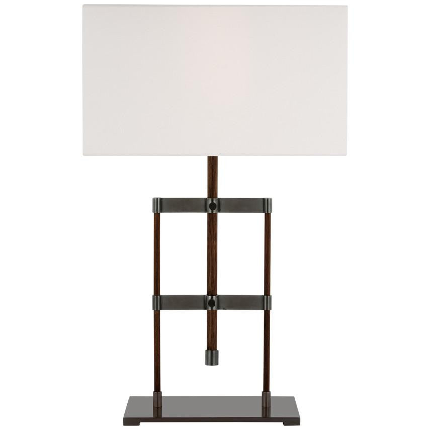 Visual Comfort Signature Alda 25 Antique-Burnished Brass and Walnut