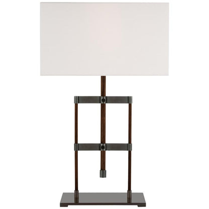 Visual Comfort Signature Alda 25 Antique-Burnished Brass and Walnut