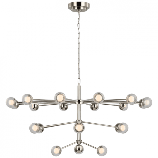 Visual Comfort Signature Alloway Large Chandelier Polished Nickel