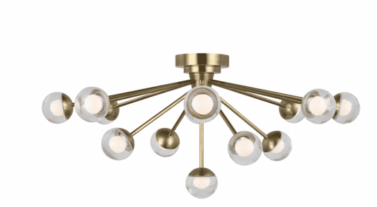 Visual Comfort Signature Alloway LED Flush Mount Polished Nickel