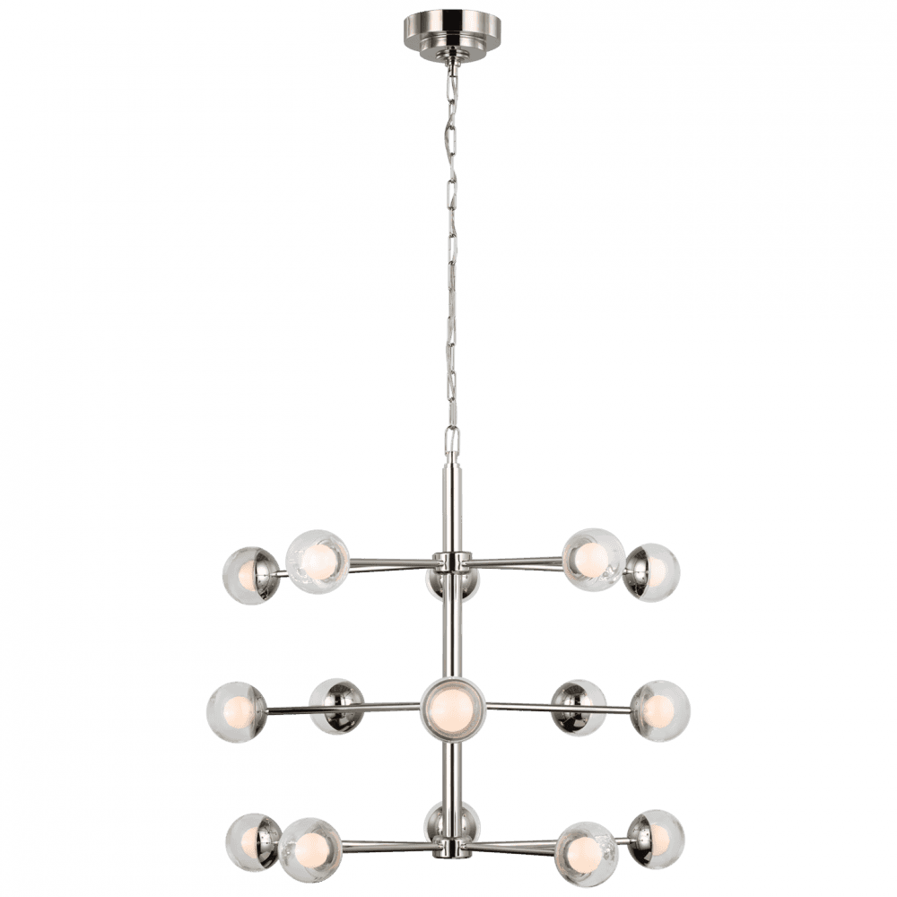 Visual Comfort & Co. Signature Collection Alloway Small Barrel Chandelier - Polished Nickel