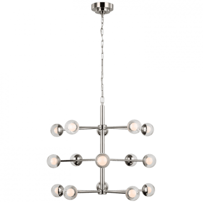 Visual Comfort & Co. Signature Collection Alloway Small Barrel Chandelier - Polished Nickel