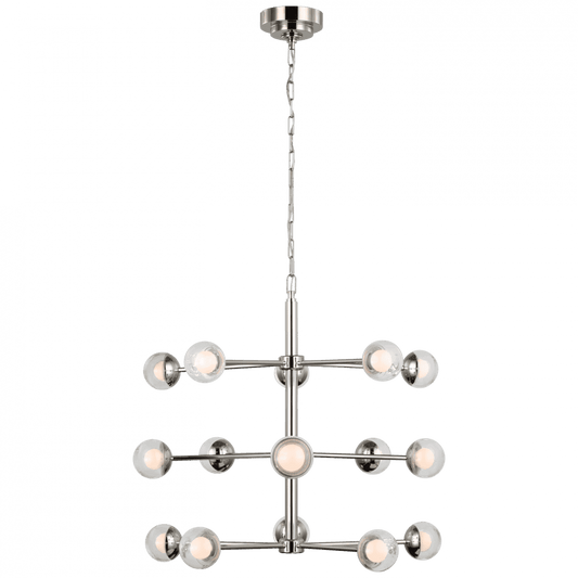 Visual Comfort & Co. Signature Collection Alloway Small Barrel Chandelier - Polished Nickel