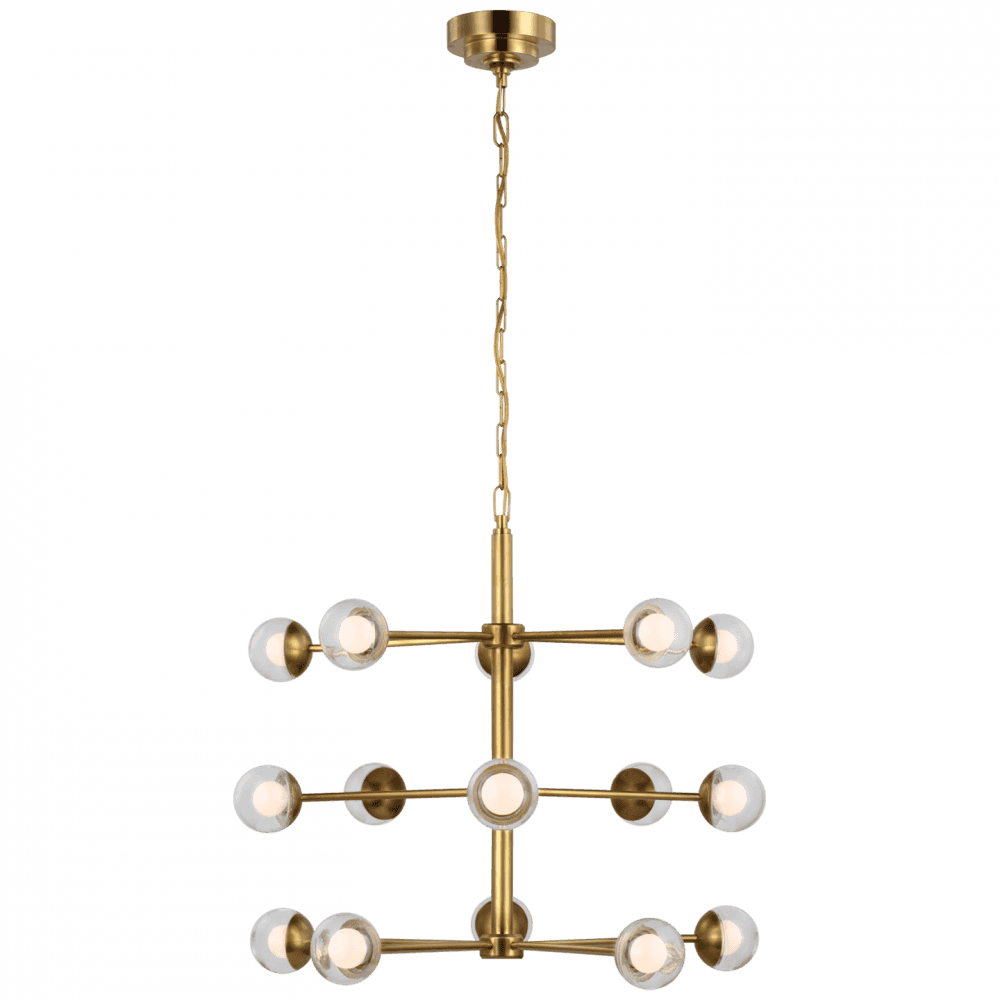Visual Comfort & Co. Signature Collection Alloway Small Barrel Chandelier - Soft Brass