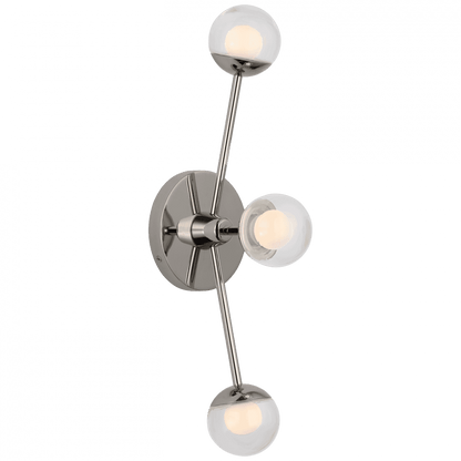 Visual Comfort Signature Alloway Triple Linear Sconce Polished Nickel