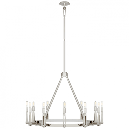 Visual Comfort Signature Alpha Chandelier Polished Nickel