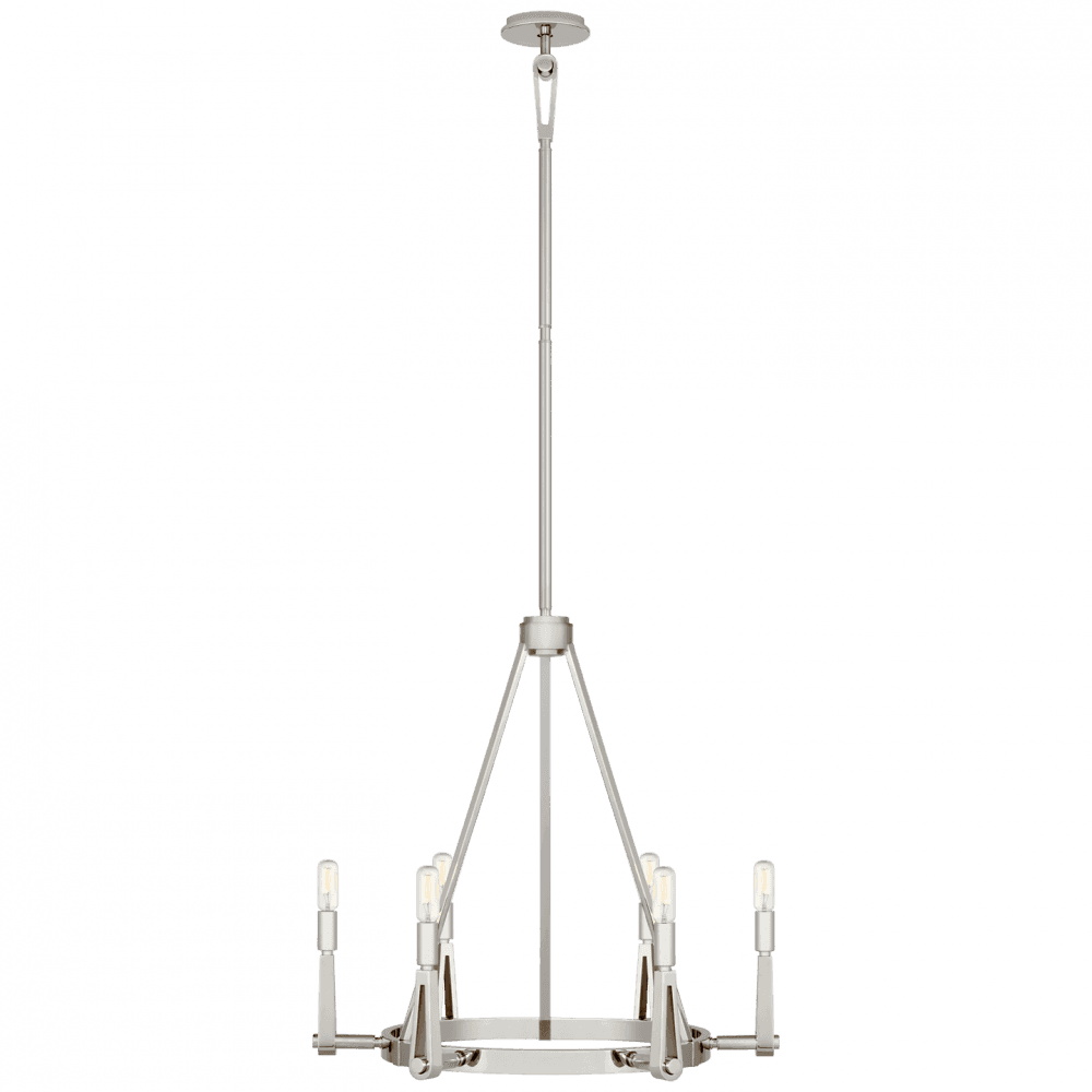 Visual Comfort Signature Alpha Chandelier Polished Nickel