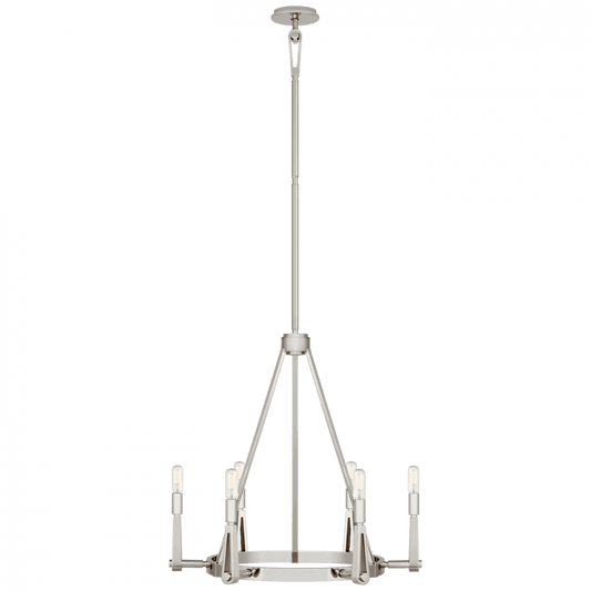 Visual Comfort Signature Alpha Chandelier Polished Nickel