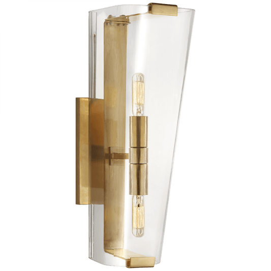 Visual Comfort Signature Alpine Bathroom Wall Sconce Hand-Rubbed Antique Brass