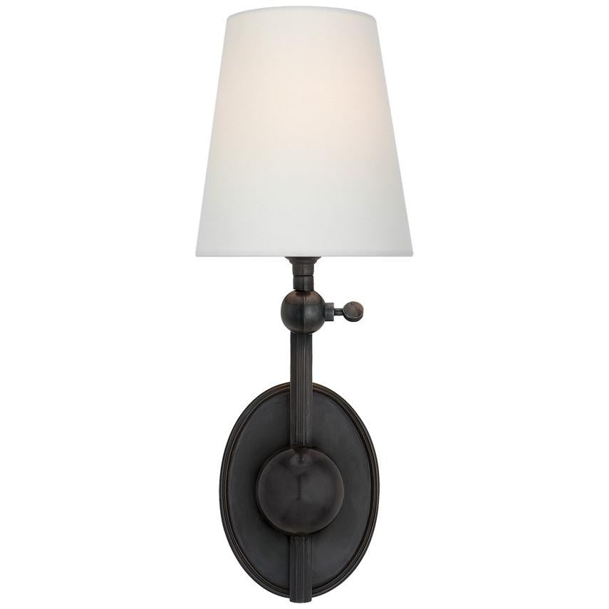 Visual Comfort Signature Alton Pivoting Sconce Antique Nickel and Polished Nickel