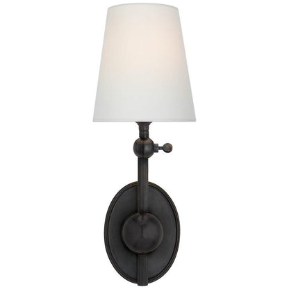 Visual Comfort Signature Alton Pivoting Sconce Antique Nickel and Polished Nickel