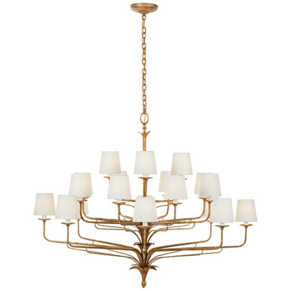 Visual Comfort & Co. Signature Collection Amalfi 50" Three-Tiered Chandelier, Visual Comfort & Co. Signature Collection CHC 5686MGO-L DDE98