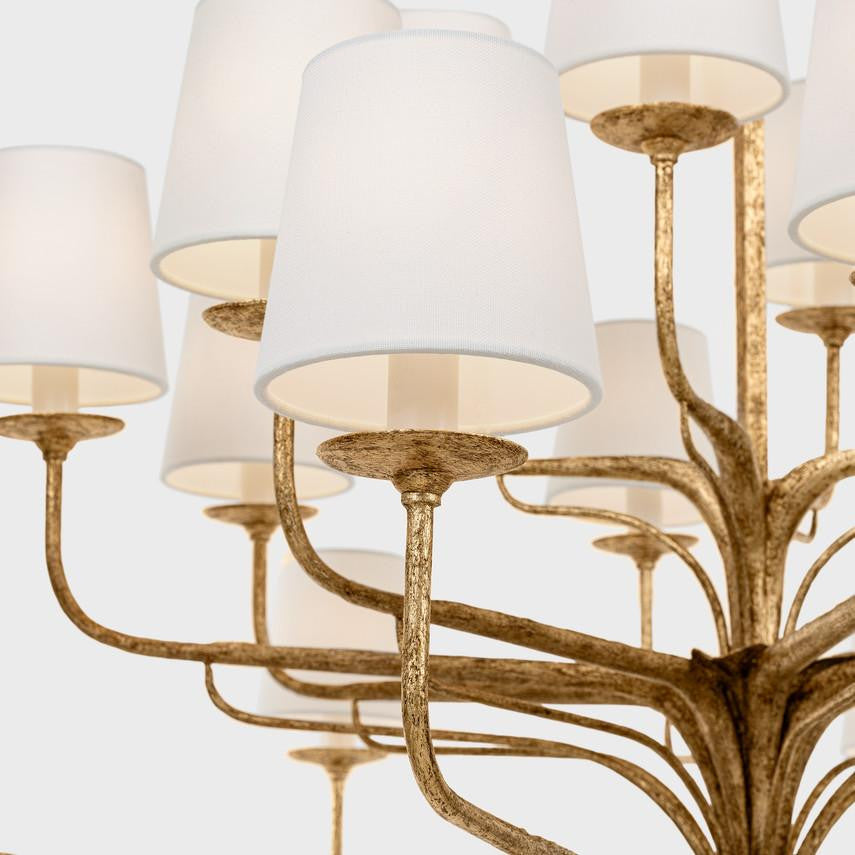 Visual Comfort & Co. Signature Collection Amalfi 50" Three-Tiered Chandelier, Visual Comfort & Co. Signature Collection CHC 5686MGO-L DDE98