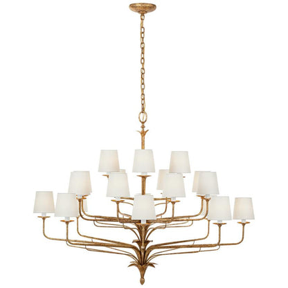 Visual Comfort & Co. Signature Collection Amalfi 50" Three-Tiered Chandelier, Visual Comfort & Co. Signature Collection CHC 5686MGO-L DDE98