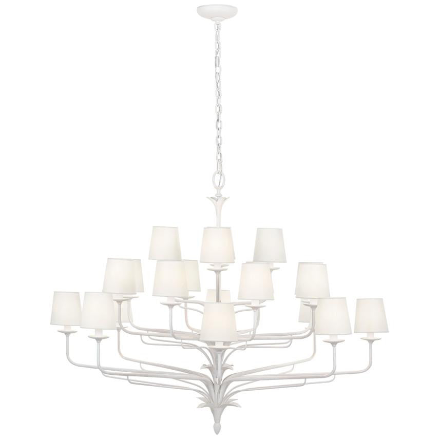Visual Comfort & Co. Signature Collection Amalfi 50" Three-Tiered Chandelier, Visual Comfort & Co. Signature Collection CHC 5686PW-L DDE99