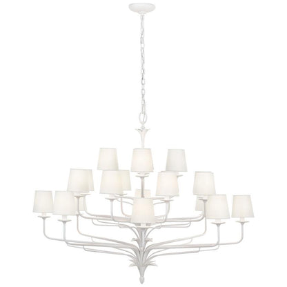 Visual Comfort & Co. Signature Collection Amalfi 50" Three-Tiered Chandelier, Visual Comfort & Co. Signature Collection CHC 5686PW-L DDE99