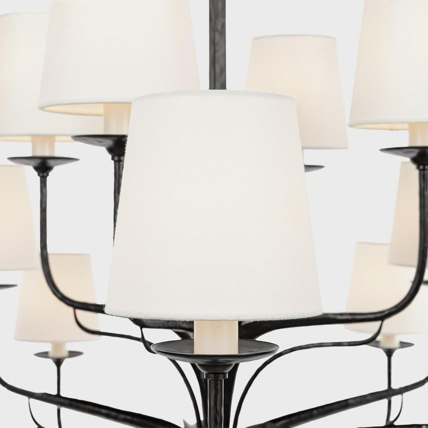 Visual Comfort & Co. Signature Collection Amalfi 50" Three-Tiered Chandelier, Visual Comfort & Co. Signature Collection CHC 5686WBK-L N1Y5T