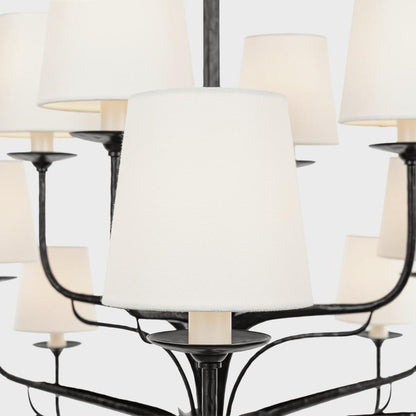Visual Comfort & Co. Signature Collection Amalfi 50" Three-Tiered Chandelier, Visual Comfort & Co. Signature Collection CHC 5686WBK-L N1Y5T
