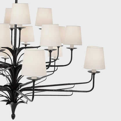 Visual Comfort & Co. Signature Collection Amalfi 50" Three-Tiered Chandelier, Visual Comfort & Co. Signature Collection CHC 5686WBK-L N1Y5T