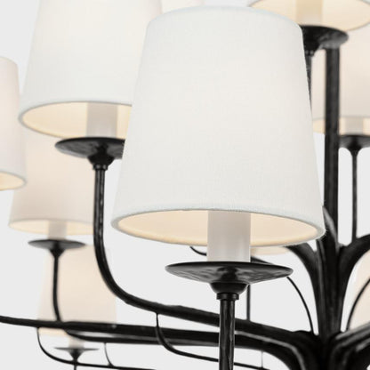 Visual Comfort & Co. Signature Collection Amalfi 50" Three-Tiered Chandelier, Visual Comfort & Co. Signature Collection CHC 5686WBK-L N1Y5T