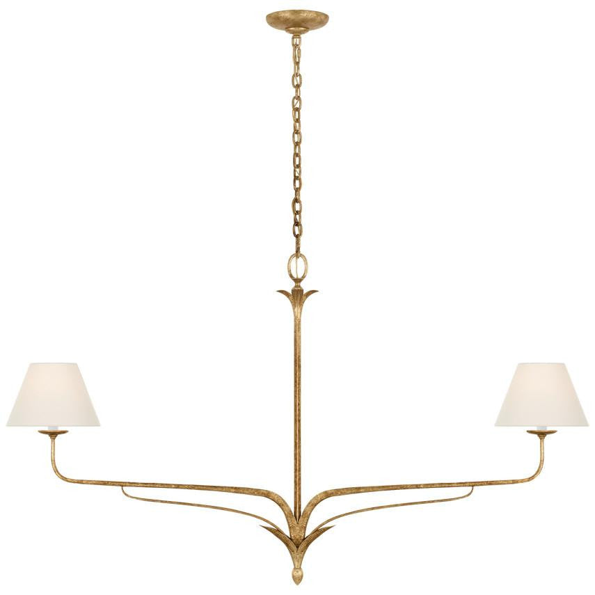 Visual Comfort & Co. Signature Collection Amalfi 57" Linear Chandelier, Visual Comfort & Co. Signature Collection CHC 5680MGO-L N1Y4U