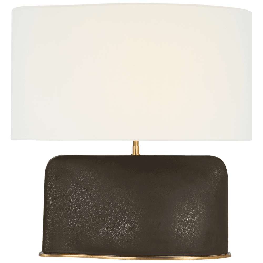 Visual Comfort Signature Amantani Medium Sculpted Form Table Lamp Stained Black Metallic