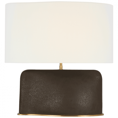 Visual Comfort Signature Amantani Medium Sculpted Form Table Lamp Stained Black Metallic