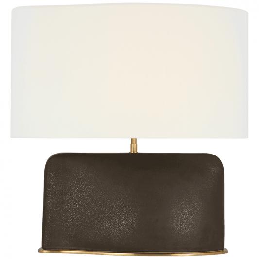 Visual Comfort Signature Amantani Medium Sculpted Form Table Lamp Stained Black Metallic