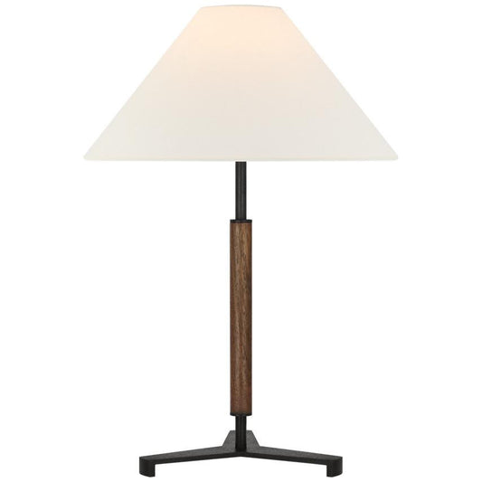 Visual Comfort Signature Amaya 20 Antique-Burnished Brass and Walnut