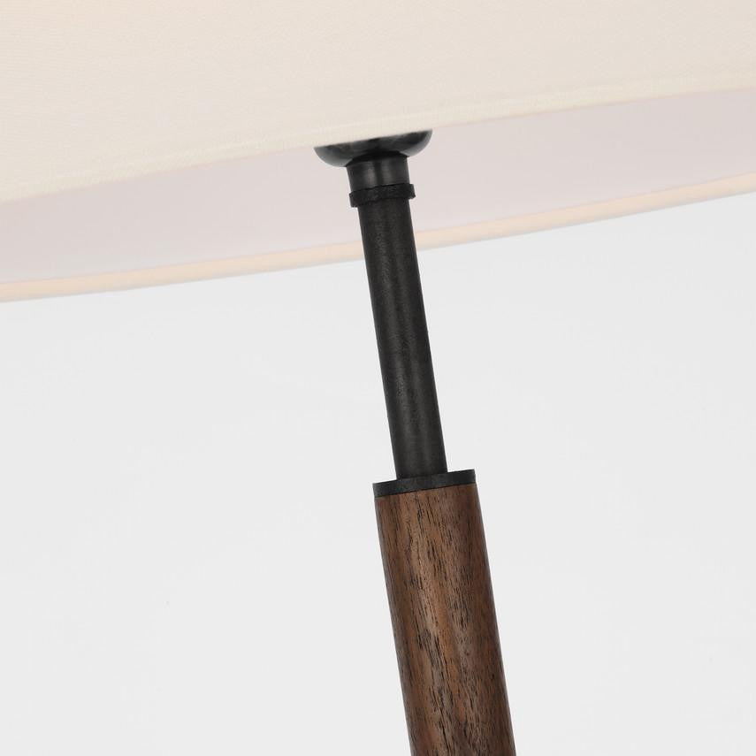 Visual Comfort Signature Amaya 20 Polished Nickel and Walnut