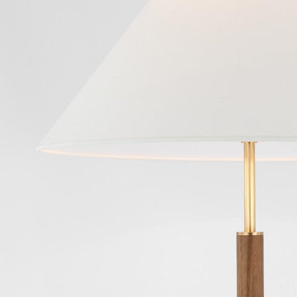 Visual Comfort Signature Amaya 28 Polished Nickel and Walnut