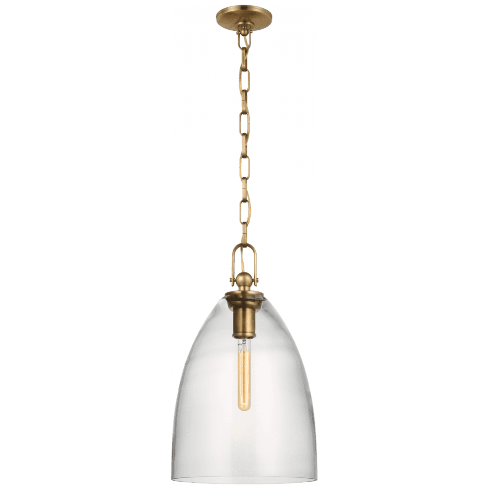 Visual Comfort Signature Andros Large Pendant Antique-Burnished Brass