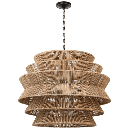 Visual Comfort & Co. Signature Collection Antigua XL Drum Chandelier, Visual Comfort & Co. Signature Collection CHC 5017BZ/NAB D9AMX